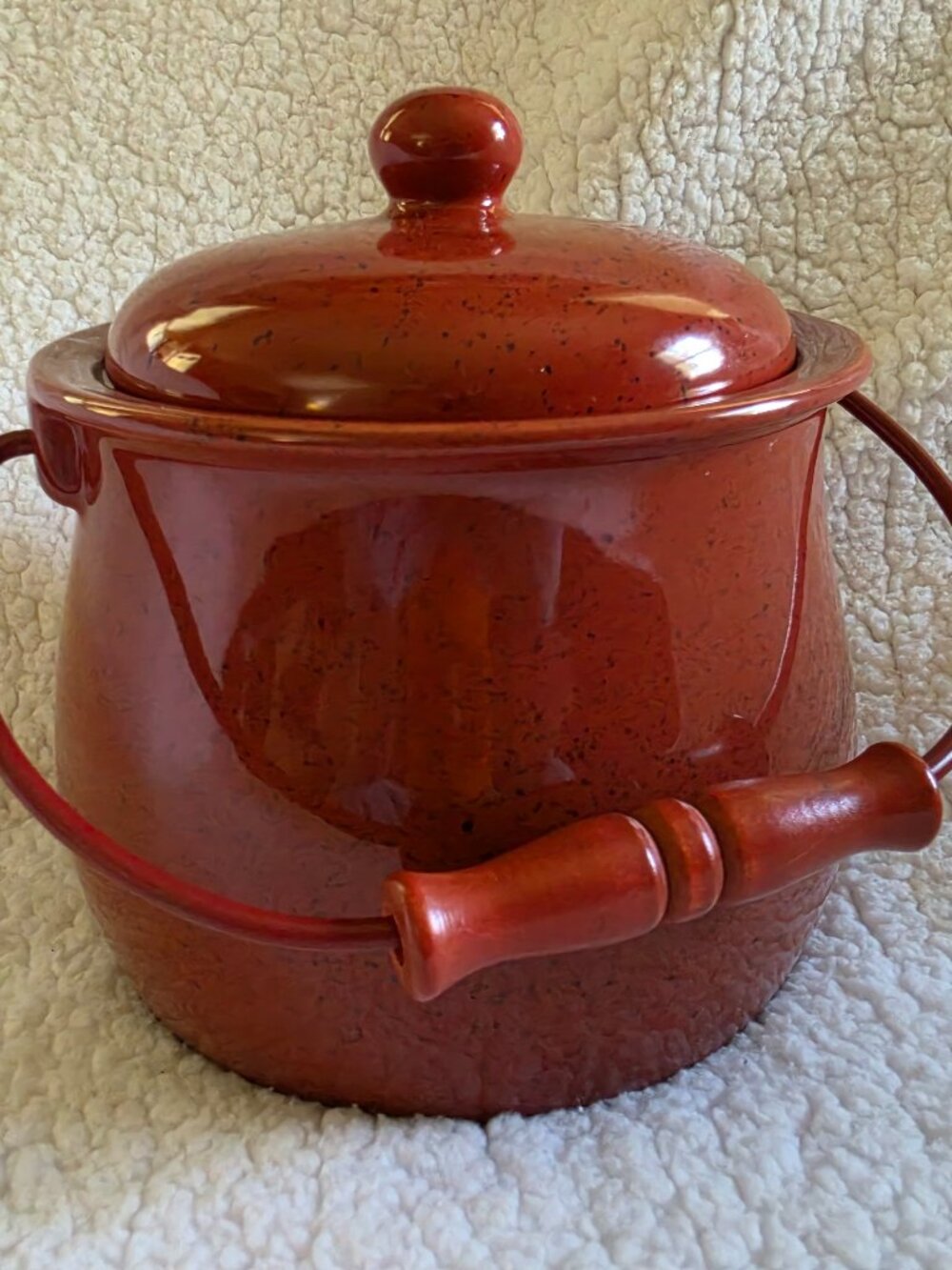 LTD Commodities Red Stoneware Soup Tureen - Vintage